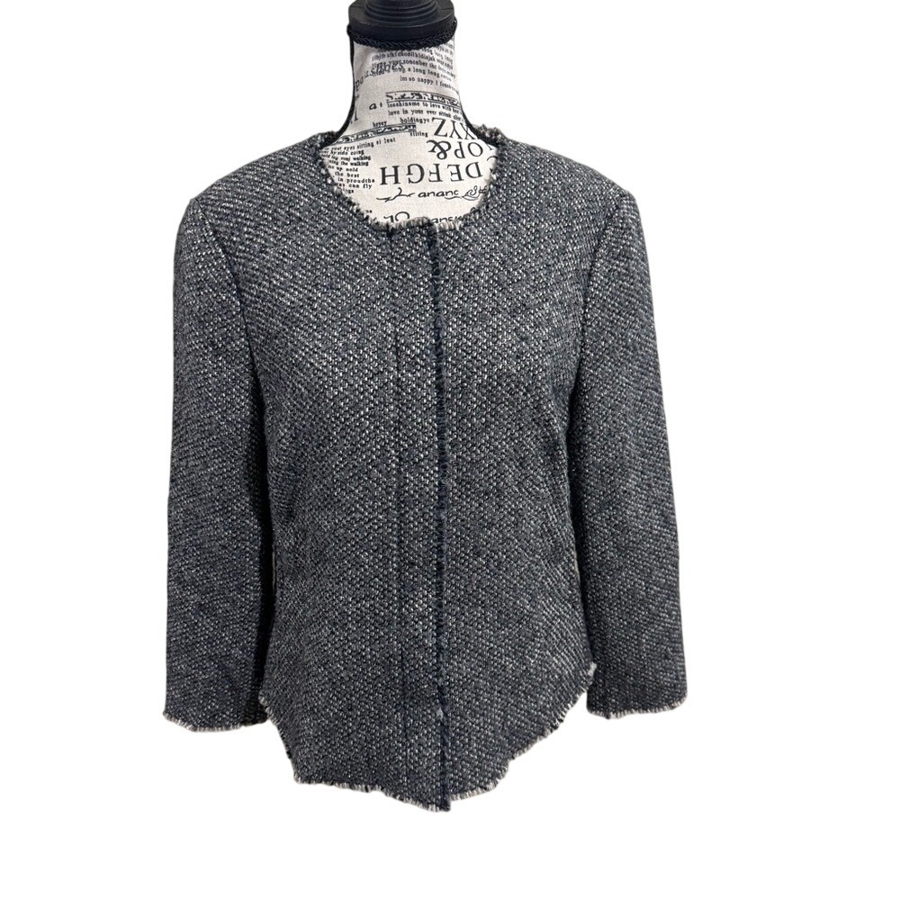 Liz Claiborne Gray‎ Textured Blazer